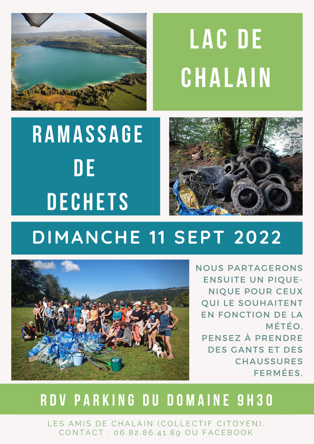 Ramassage des déchets au lac de Chalain